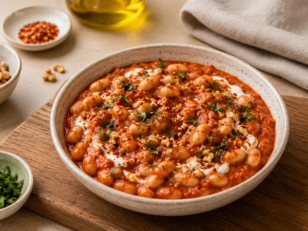 Haricots blancs à la muhammara