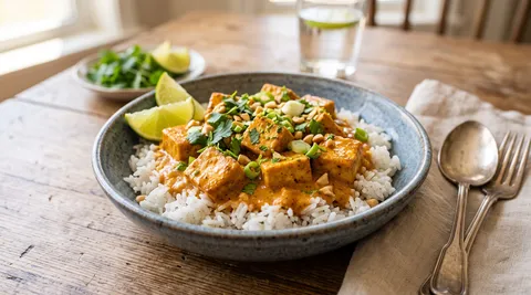 Tofu coco, citron vert & piment